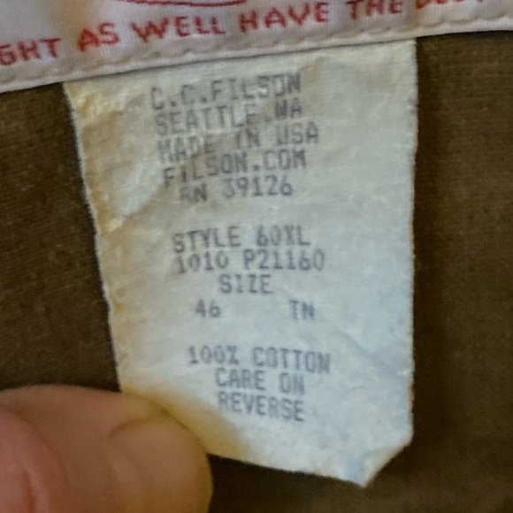 Filson Tin Cloth Cruiser Men’s XL - Picture 4 of 4